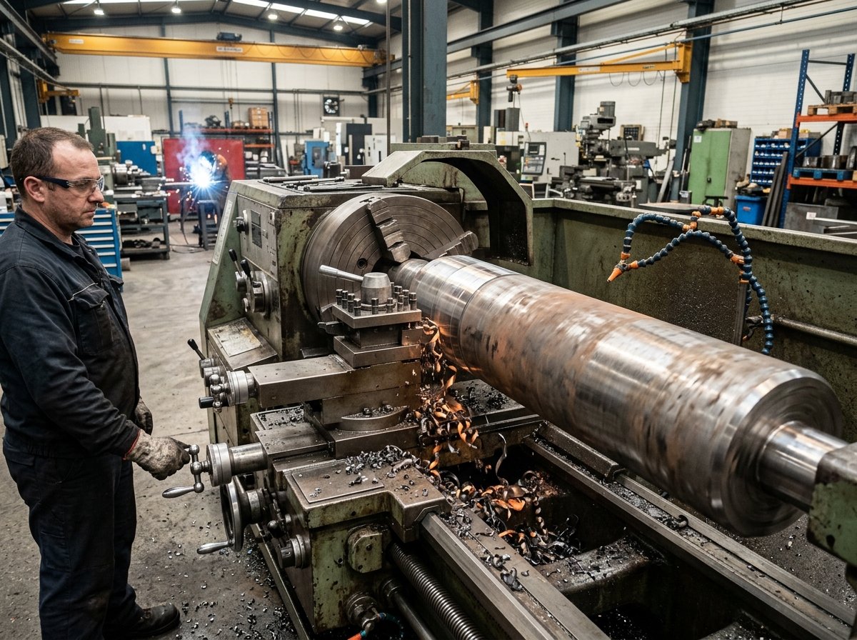 Heavy Metal Lathe Turning
